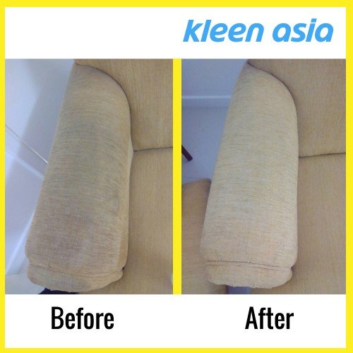 sofa cleaning before after