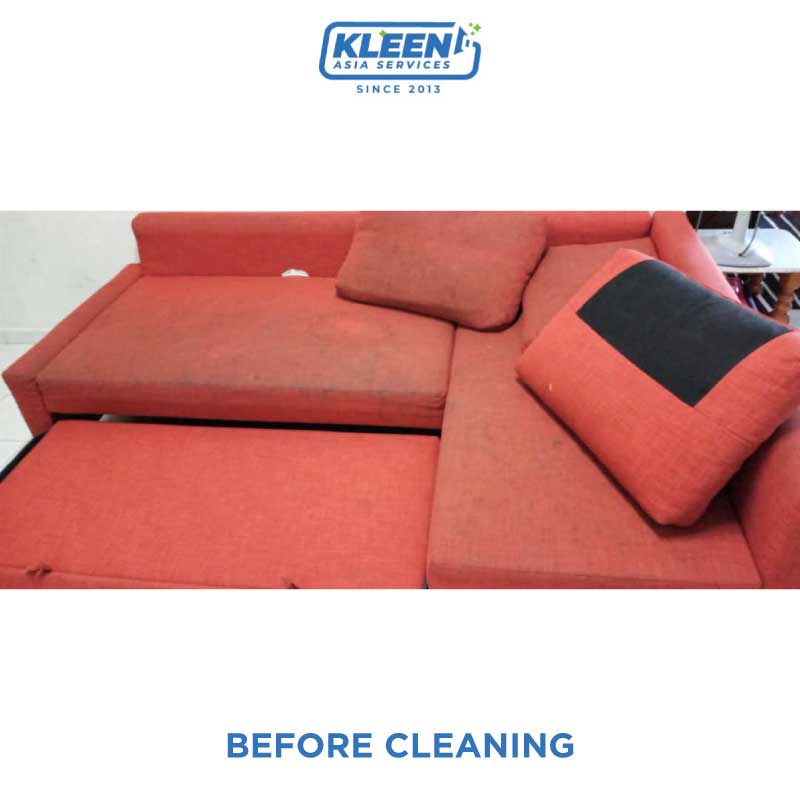 sofa cleaning before