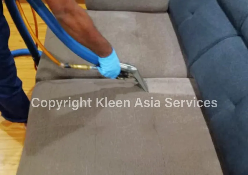 sofa cleaning services by a technician