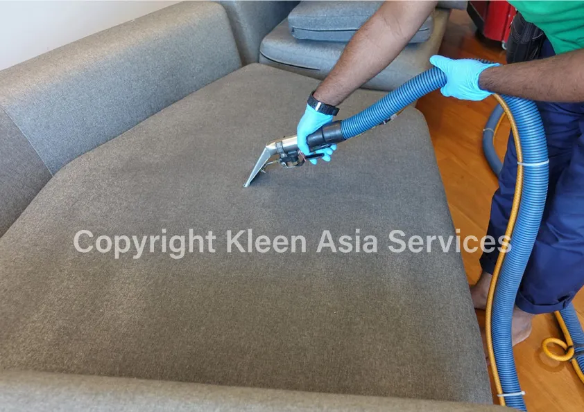 sofa cleaning services by a technician