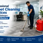 technician Carpet Cleaner cleaning office