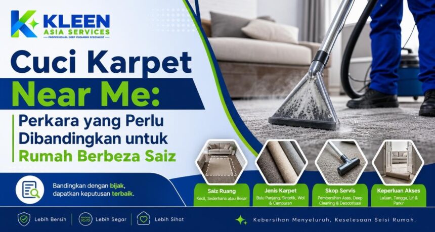 Cuci Karpet Near Me: Perkara yang Perlu Dibandingkan untuk Rumah Berbeza Saiz Cuci Karpet Near Me: Perkara yang Perlu Dibandingkan untuk Rumah Berbeza Saiz