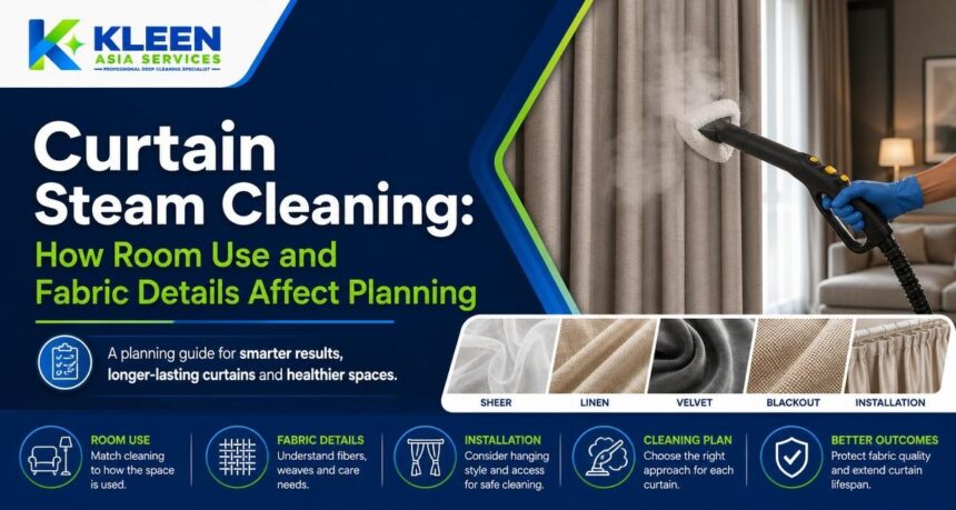 Curtain Steam Cleaning: How Room Use and Fabric Details Affect Planning