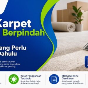 Cuci Karpet Selepas Berpindah Rumah: Bahagian yang Perlu Diperiksa Dahulu